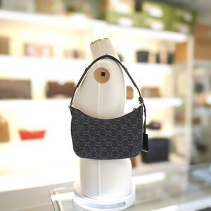 Slim Shoulder Bag Denim Black